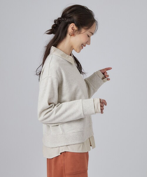 SHOO・LA・RUE(シューラルー)の「シャツレイヤードプルオーバーアソート(Tシャツ/カットソー・レディース・ボルドー/ネイビー系2/グレー/ブラック系2/ベージュ系その他5・01/03/02/04)」の19枚目の写真