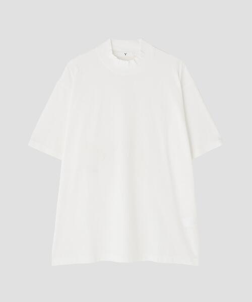 Y(ワイ)の「Y / ORGANIC COTTON JERSEY MOCK NECK SHORT SLEEVE T‐SHIRT(Tシャツ/カットソー・メンズ・ネイビー/ホワイト・LARGE)」の1枚目の写真