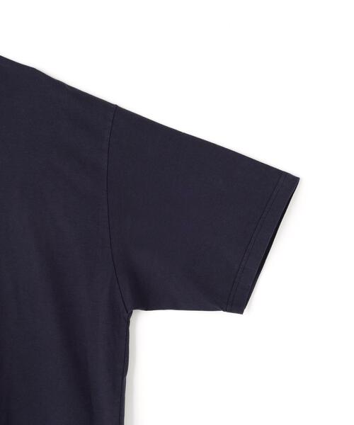 Y(ワイ)の「Y / ORGANIC COTTON JERSEY MOCK NECK SHORT SLEEVE T‐SHIRT(Tシャツ/カットソー・メンズ・ネイビー/ホワイト・LARGE)」の7枚目の写真
