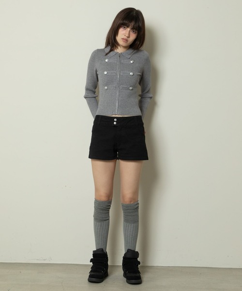3.3 Field Trip （3.3フィールドトリップ）の「3.3 Field Trip／ナポレオンリブニットZIP（ニット/セーター・レディース・グレー/カーキ/ブラック・FREE）」の4枚目の写真