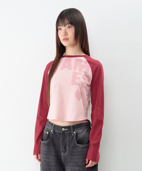 AMESWORLDWIDE(アメスワールドワイド)の「ボールドタイポ ラウンドヘム 長袖Tシャツ ピンク(Tシャツ/カットソー・レディース・その他・FREE)」の5枚目の写真
