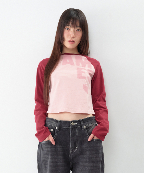 AMESWORLDWIDE(アメスワールドワイド)の「ボールドタイポ ラウンドヘム 長袖Tシャツ ピンク(Tシャツ/カットソー・レディース・その他・FREE)」の6枚目の写真