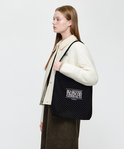 MARITHE + FRANCOIS GIRBAUD(マリテフランソワジルボー)の「CLASSIC LOGO CORDUROY BAG(トートバッグ・レディース・ブラウン/アイボリー/Black/アイボリー系・フリー)」の3枚目の写真