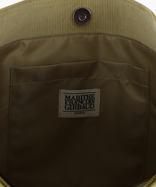 MARITHE + FRANCOIS GIRBAUD(マリテフランソワジルボー)の「CLASSIC LOGO CORDUROY BAG(トートバッグ・レディース・ブラウン/アイボリー/Black/アイボリー系・フリー)」の5枚目の写真