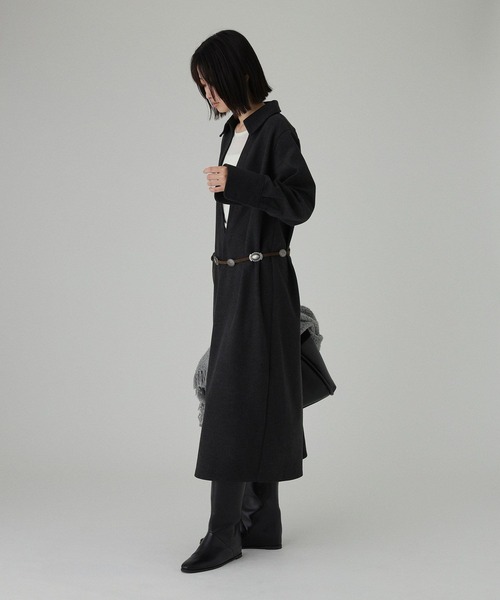 BABYLONE(バビロン)の「【onit】<別注>スキッパーワンピース(ワンピース・レディース・チャコール/ベージュ・フリー)」の10枚目の写真