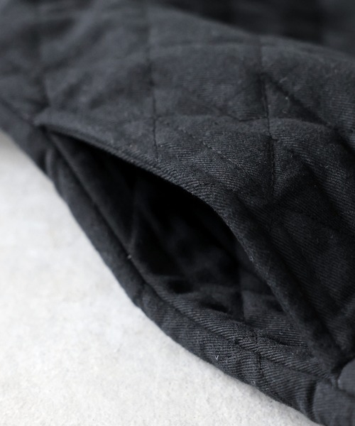 antiqua(アンティカ)の「花柄 刺繍 中綿 キルティングコート(ノーカラージャケット・レディース・ブラック系その他/ブラック系その他2・ONESIZE)」の14枚目の写真