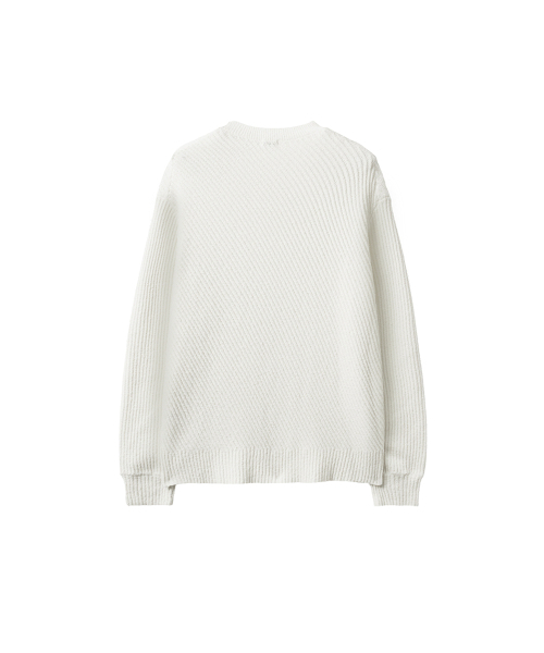 YOUCHE PRET A PORTER（ユッシュプレタポルテ）の「SI ダイアゴナルリブニット エクリュ（ニット/セーター・メンズ・その他・MEDIUM/LARGE）」の2枚目の写真