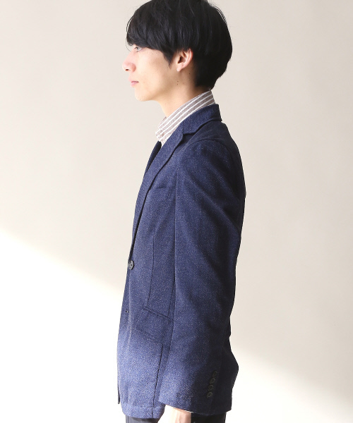 ABAHOUSE(アバハウス)の「【Recency of Mine】MONTIカラミメッシュMIXストライプジャケット(テーラードジャケット・メンズ・ネイビー/その他5・48/44/46/50)」の3枚目の写真