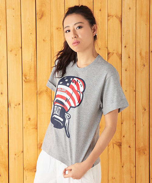 Rodeo Crowns Wide Bowl ロデオクラウンズワイドボウル の Glove Print T Tシャツ カットソー Wear