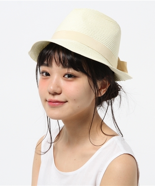 ROPE' PICNIC（ロペピクニック）の「バックリボン中折れハット（ハット・レディース・グレー/オフホワイト/ブラウン/ベージュ/グレー系その他・FREE）」の12枚目の写真