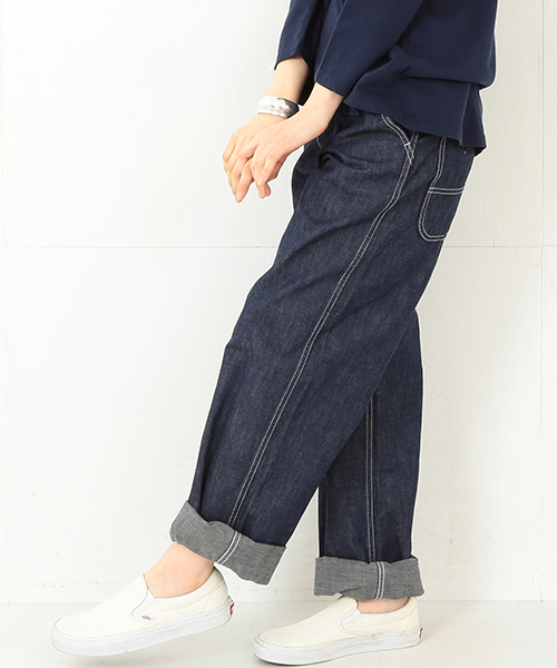 BEAMS BOY（ビームスボーイ）の「BEAMS BOY / デニムO/Wペインターパンツ（デニムパンツ・レディース・ネイビー・0/1/2）」の10枚目の写真