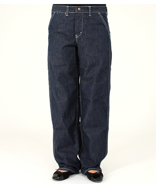 BEAMS BOY（ビームスボーイ）の「BEAMS BOY / デニムO/Wペインターパンツ（デニムパンツ・レディース・ネイビー・0/1/2）」の2枚目の写真