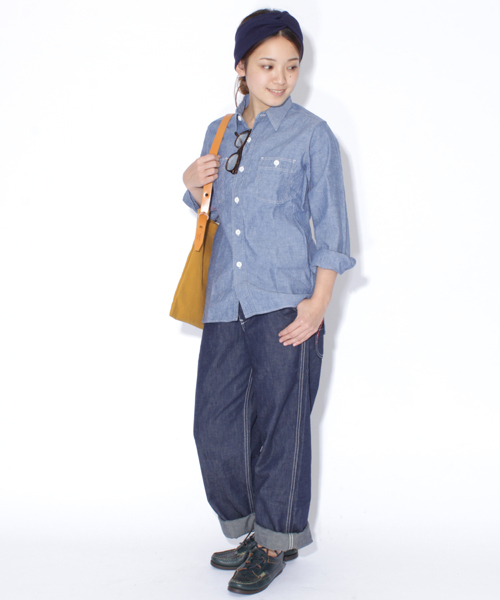 BEAMS BOY（ビームスボーイ）の「BEAMS BOY / デニムO/Wペインターパンツ（デニムパンツ・レディース・ネイビー・0/1/2）」の9枚目の写真