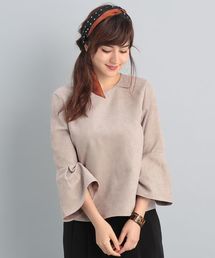 ROPE' PICNIC | スエードタックフレアスリーブブラウス(シャツ/ブラウス)