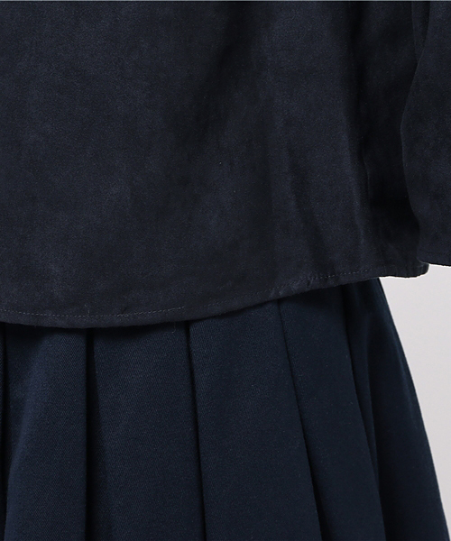 ROPE' PICNIC（ロペピクニック）の「スエードタックフレアスリーブブラウス（シャツ/ブラウス・レディース・グレー/ネイビー/キャメル/ワイン・38）」の14枚目の写真