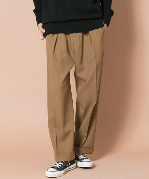 URBAN RESEARCH（アーバンリサーチ）の「zubon WOOL SERGE 1TUCK WIDE PT（その他パンツ・メンズ・チャコールグレー/ブラック/キャメル・2/1/3）」の3枚目の写真