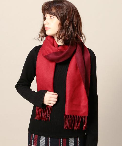 BEAUTY&YOUTH UNITED ARROWS（ビューティーアンドユースユナイテッドアローズ）の「BY リバーシブル マフラー30x180 ◆（マフラー・レディース・グレー/ブラウン/ワインレッド・FREE）」の3枚目の写真