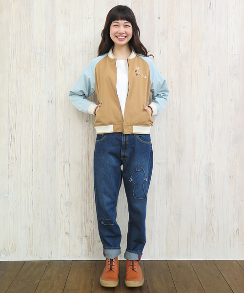 Ne-net（ネネット）の「S (S)おこじょジャン②（ブルゾン・レディース・ダークベージュ/ネイビー/カーキ・02）」の5枚目の写真