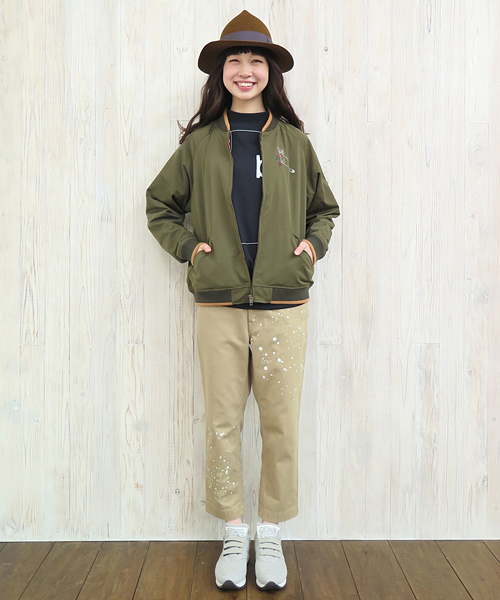 Ne-net（ネネット）の「S (S)おこじょジャン②（ブルゾン・レディース・ダークベージュ/ネイビー/カーキ・02）」の8枚目の写真