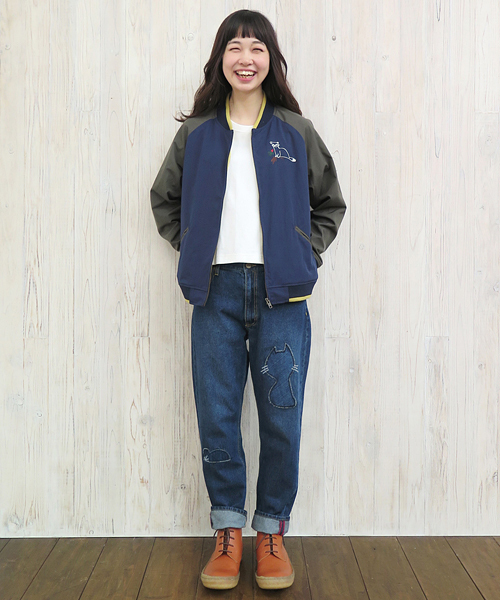 Ne-net（ネネット）の「S (S)おこじょジャン②（ブルゾン・レディース・ダークベージュ/ネイビー/カーキ・02）」の21枚目の写真