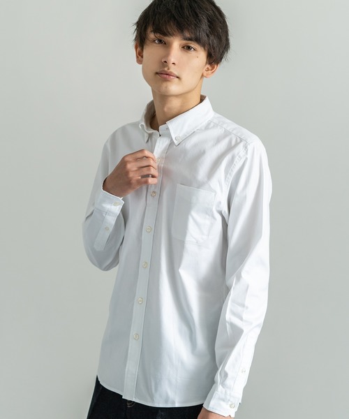 Rocky Monroe(ロッキーモンロー)の「ボタンダウンオックスフォードシャツ(シャツ/ブラウス・メンズ・ホワイト/ブルー/グレー/ネイビー/ブラック/ピンク/ブルー系その他/グレー系その他/ブラック系その他/ホワイト系その他/サックスブルー/ホワイト系その他2/グレー系その他2/ブルー系その他2・M/L/XL/S)」の2枚目の写真