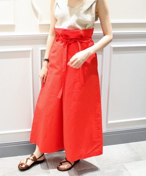 plage（プラージュ）の「ハイウエスト ワイドパンツ◆（その他パンツ・レディース・ナチュラル/ブラウン/レッド・36/38/34）」の3枚目の写真
