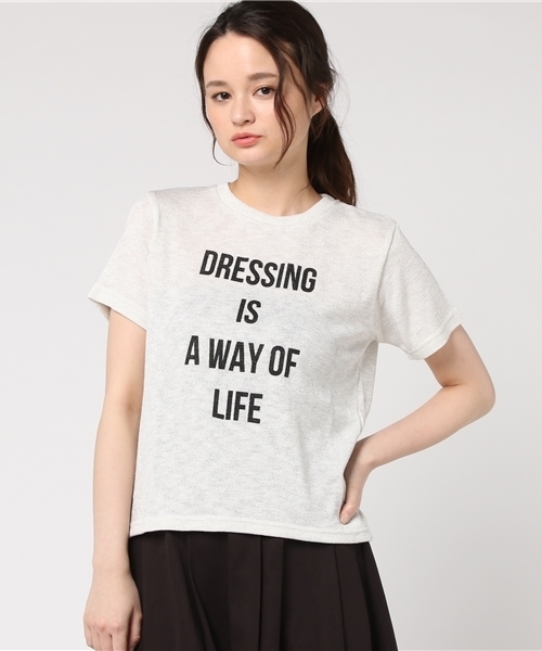 WEGO（ウィゴー）の「WEGO/ヴィンテージ加工カットソー（Tシャツ/カットソー・レディース・オフホワイト/ブラック/マスタード・FREE）」の2枚目の写真