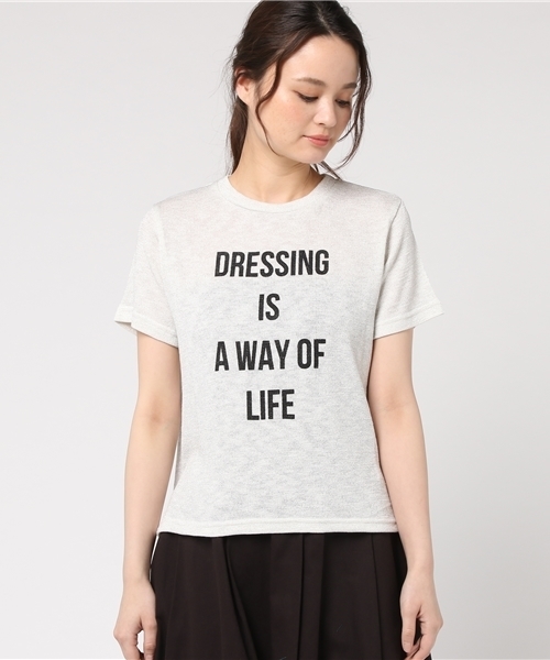 WEGO（ウィゴー）の「WEGO/ヴィンテージ加工カットソー（Tシャツ/カットソー・レディース・オフホワイト/ブラック/マスタード・FREE）」の4枚目の写真
