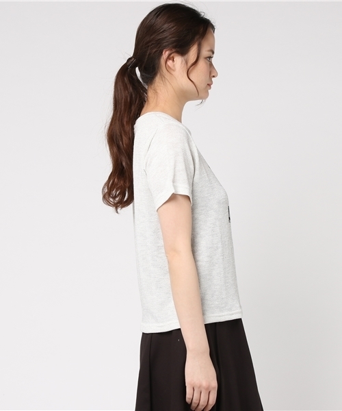 WEGO（ウィゴー）の「WEGO/ヴィンテージ加工カットソー（Tシャツ/カットソー・レディース・オフホワイト/ブラック/マスタード・FREE）」の5枚目の写真