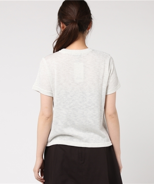 WEGO（ウィゴー）の「WEGO/ヴィンテージ加工カットソー（Tシャツ/カットソー・レディース・オフホワイト/ブラック/マスタード・FREE）」の6枚目の写真
