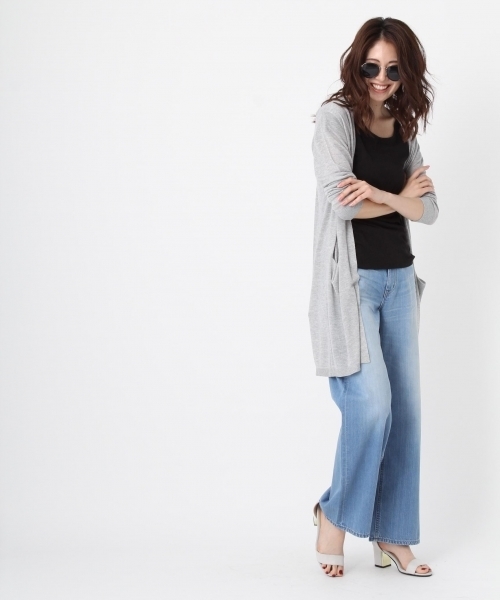 Andemiu（アンデミュウ）の「【BAILA6月号掲載】【美尻デニム】スタイルセレクトワイドパンツ761199（デニムパンツ・レディース・ライトブルー/ブルー/インディゴブルー・SMALL/MEDIUM/S size/X-SMALL/XS size/M size/L size/LARGE/XX-SMALL）」の19枚目の写真