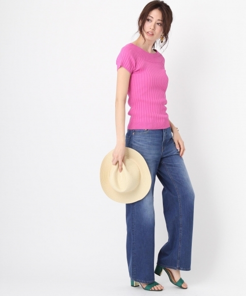 Andemiu（アンデミュウ）の「【BAILA6月号掲載】【美尻デニム】スタイルセレクトワイドパンツ761199（デニムパンツ・レディース・ライトブルー/ブルー/インディゴブルー・SMALL/MEDIUM/S size/X-SMALL/XS size/M size/L size/LARGE/XX-SMALL）」の14枚目の写真