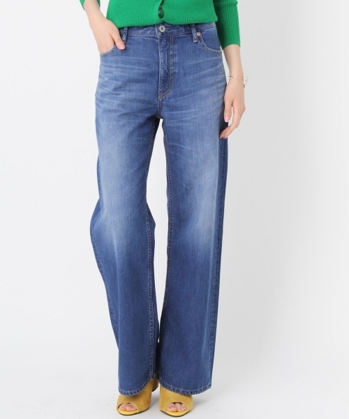 Andemiu（アンデミュウ）の「【BAILA6月号掲載】【美尻デニム】スタイルセレクトワイドパンツ761199（デニムパンツ・レディース・ライトブルー/ブルー/インディゴブルー・SMALL/MEDIUM/S size/X-SMALL/XS size/M size/L size/LARGE/XX-SMALL）」の7枚目の写真