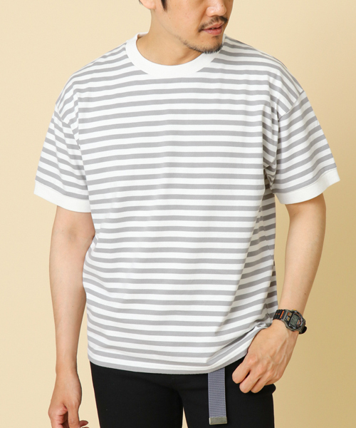 URBAN RESEARCH DOORS MENS(アーバンリサーチ ドアーズ メンズ)の「FORK&SPOON Striped T-shirt(Tシャツ/カットソー・メンズ・ブラック/グレー・5/4)」の6枚目の写真