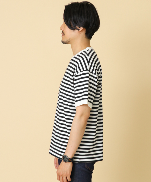 URBAN RESEARCH DOORS MENS(アーバンリサーチ ドアーズ メンズ)の「FORK&SPOON Striped T-shirt(Tシャツ/カットソー・メンズ・ブラック/グレー・5/4)」の10枚目の写真