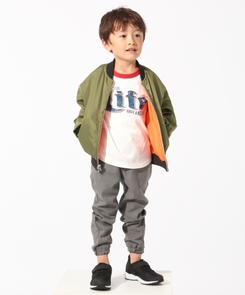 GLOBAL WORK（グローバルワーク）の「【キッズ】ドロップリバーシブルブルゾン/765089（ブルゾン・キッズ・ブラック系その他/オレンジ系その他・X-LARGE/XX-LARGE/MEDIUM/SMALL/LARGE）」の5枚目の写真