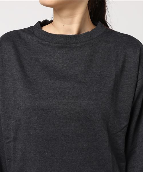 GeeRA(ジーラ)の「カフス付裏毛プルオーバー(Tシャツ/カットソー・レディース・チャコール/杢グレー/ブラック・SMALL/MEDIUM/LARGE/X-LARGE)」の6枚目の写真