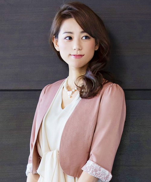 RUIRUE BOUTIQUE(ルイルエブティック)の「洗えるレースボレロジャケット(ノーカラージャケット・レディース・ブラック/ネイビー/ベージュ系その他/ピンク・3L/4L/L/5L/M/S/XL)」の4枚目の写真
