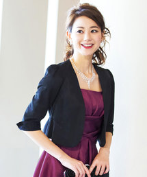 RUIRUE BOUTIQUE（ルイルエブティック）の「洗えるレースボレロジャケット（ノーカラージャケット）」