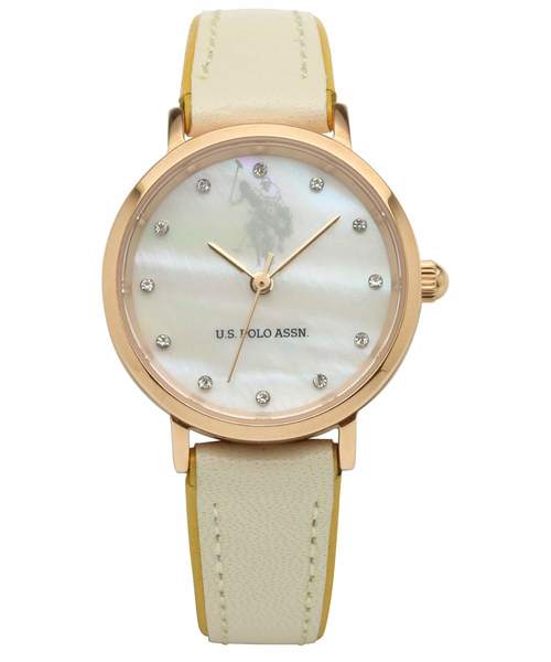 U.S. POLO ASSN.（ユーエスポロアッスン）の「【U.S. POLO ASSN.】ユーエスポロアッスン レディース バイカラーウォッチ（アナログ腕時計・レディース・レッド/オフホワイト/ホワイト×グレー/ブラック×ブラック/ホワイト×ネイビー/ブラック×ピンク・FREE）」の2枚目の写真