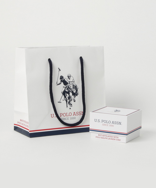 U.S. POLO ASSN.（ユーエスポロアッスン）の「【U.S. POLO ASSN.】ユーエスポロアッスン レディース バイカラーウォッチ（アナログ腕時計・レディース・レッド/オフホワイト/ホワイト×グレー/ブラック×ブラック/ホワイト×ネイビー/ブラック×ピンク・FREE）」の8枚目の写真