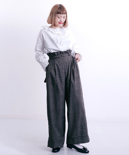 MERLOT（メルロー）の「グレンチェックパンツ1302（その他パンツ・レディース・ブラウン/ブラック・FREE）」の6枚目の写真