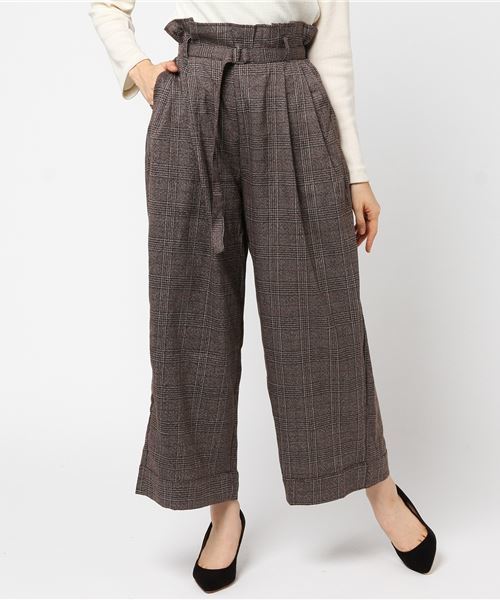 MERLOT（メルロー）の「グレンチェックパンツ1302（その他パンツ・レディース・ブラウン/ブラック・FREE）」の5枚目の写真