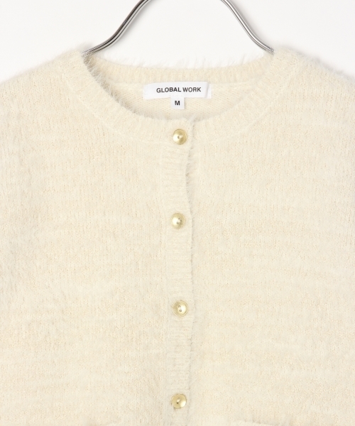 GLOBAL WORK（グローバルワーク）の「【キッズ】フェザーヤーンクルーカーデ/771861 （カーディガン/ボレロ・キッズ・ホワイト/ネイビー/レッド・SMALL/MEDIUM/LARGE/X-LARGE/XX-LARGE）」の7枚目の写真