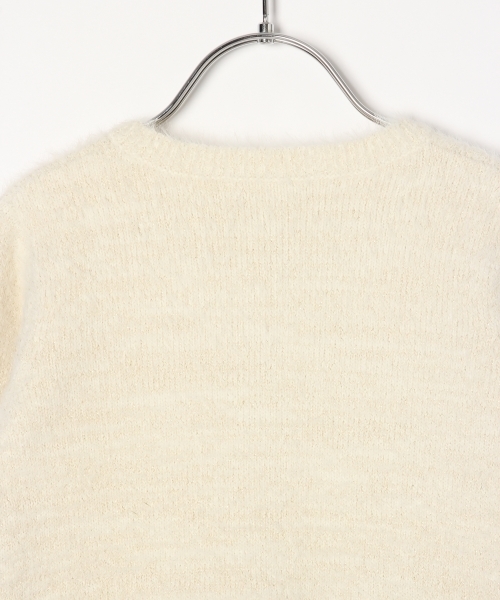 GLOBAL WORK（グローバルワーク）の「【キッズ】フェザーヤーンクルーカーデ/771861 （カーディガン/ボレロ・キッズ・ホワイト/ネイビー/レッド・SMALL/MEDIUM/LARGE/X-LARGE/XX-LARGE）」の6枚目の写真