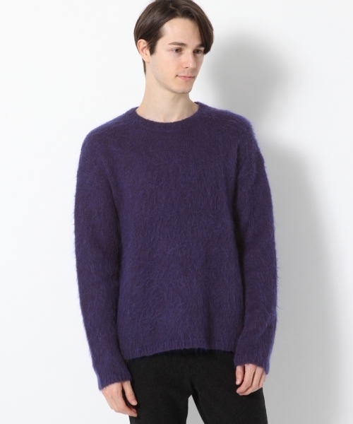 GLOBAL WORK（グローバルワーク）の「イタリアンモヘヤニットプルオーバー/762560（ニット/セーター・メンズ・ブラック/オレンジ/ブルー・SMALL/MEDIUM/LARGE）」の2枚目の写真