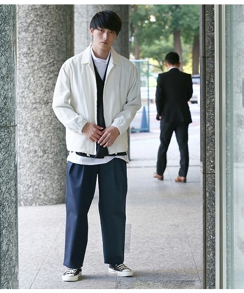 Dickies（ディッキーズ）の「【Dickies for JUNRed】別注クロスタックワイドパンツ（その他パンツ・メンズ・ブラック/ネイビー/グレー/グリーン/ベージュ・S/M/L）」の7枚目の写真