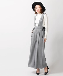 WEGO/サイドリボンVネックサロペット