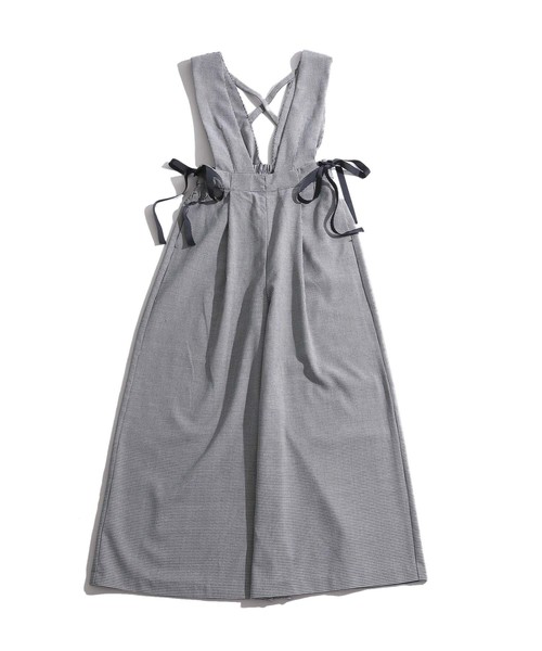 WEGO（ウィゴー）の「WEGO/サイドリボンVネックサロペット（サロペット/オーバーオール・レディース・ブラック/ブラック系その他2・FREE）」の11枚目の写真