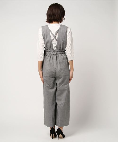 WEGO（ウィゴー）の「WEGO/サイドリボンVネックサロペット（サロペット/オーバーオール・レディース・ブラック/ブラック系その他2・FREE）」の19枚目の写真